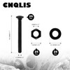 CNQLIS Carriage Bolt Kit, 3/8 x3-1/2 Inch Black Rustproof Carriage