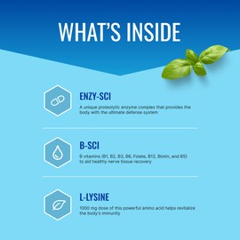 Approved Science Zosterex - Extra-Strength L-Lysine 1000mg, Vitamin B Complex, Zinc - Immune Support & Cold Sore Treatment - 180 Vegan Capsules - 3 Bottles