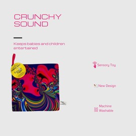 Baby Paper LARGER-sized Crinkle Sensory Toy for Babies and Children and adults | Gartel Serenity Design | Non-Toxic, Washable | Great for Baby Showers