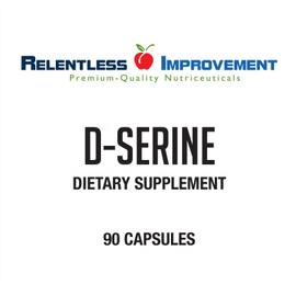 Relentless Improvement D-Serine - Amino Acid for Cognitive and Neuroprotection Support & Mood Enhancement - No Animal Content 90 Count 700mg Vege Capsules