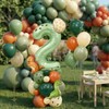 Wuokkig Orange Dinosaur Balloons, 42Pcs Number 4 Dinosaur Party Decoration
