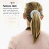 Mobestech 2pcs Faux Fur Ponytail Holders Elastic Hair Scrunchies for