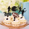 Keaziu Paquete de 36 palillos de fútbol para cupcakes, diseño