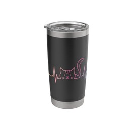 Cat Heartbeat Line Pet Enthusiast Art Stainless Steel Insulated Tumbler