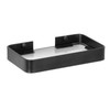Z metnal Small Glass Bathroom Shelves, Matte Black Floating Shelf,