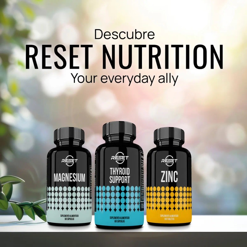 Reset Nutrition Thyroid Support Salud Tiroides Energía 60cáp Sabor Sin