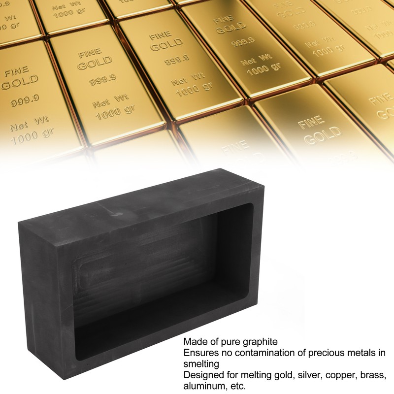 Graphite Ingot Mold 20.9lb Alchemy Capacity Graphite Casting Melting Ingot