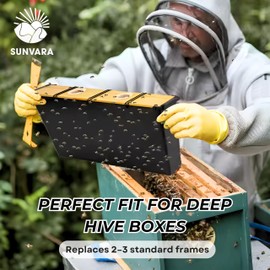 Bee Feeder Frame 2 Pack – Beehive Feeders for Inside Hives, Honey Bee Hive Feeder, Deep Frame Feeders for Bee Hives