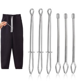 6Pcs Bodkin Drawstring Threader, Easy Quick Insert Drawstring Threader Tweezers Bodkin Sewing Tool for Sweatpants, Hoodies, Swim Trunks