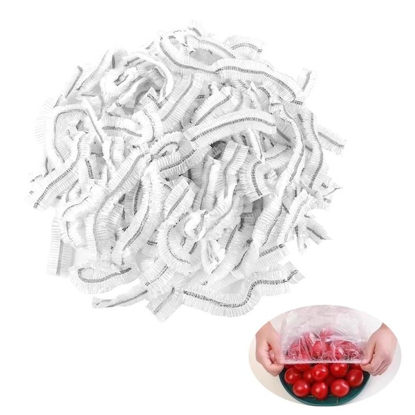 Daryunk 100 Pcs Shrinkable Food Covers, Reusable Elasticated Food Covers