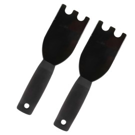 DtgEcd 2 Pack Grill Scraper, Heat-Resistant Nylon Spatula for Indoor Grills, Universal Cleaning Tool with Comfortable Grip, 18x5x1.5cm