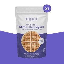 Alcaguete waffles Pandeyuca (2 pack) Cassava bread Cheese waffle Gluten Free & no added sugar Works with Waffle Maker - Fast and Fresh Breakfast Foods
