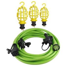 Conntek 25-Feet STW 14/3 3 Outlets Multifunction Cord with 5-String Light Kit On/Off Switch