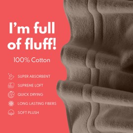 ALIBI Bath Mat Floor Towel| 1 Pack Super Soft & Absorbent Luxury Cotton Towel - Latte 44X26