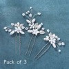 Unicra Bride Wedding Flower Hair Pins Bridal Pearl Hair Piece