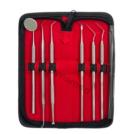 New CYNAMED USA German Stainless Dental Dental Dentist Pick Tool Kit -Set of 6 Piece-A+ Quality