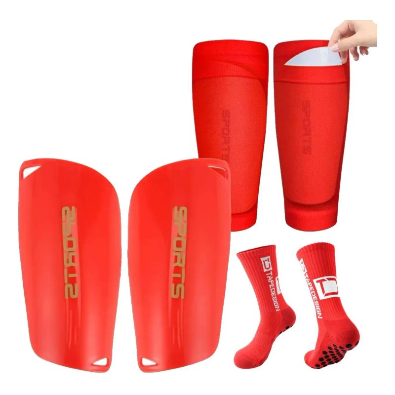 25-28cm Antideslizantes Fútbol Y Manga Media Y Espinillera