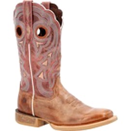 Durango® Lady Rebel Pro™ Women's Burnished Rose Western Boot, Dusty Brown Sky Blue, Size 7.5(M)
