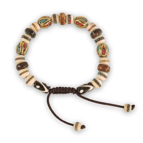 Hands Of Tibet Embedded Medicine Bracelet Yoga Healing Beads Adjustable