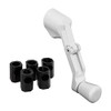 Prime-Line H 3962 Universal, Diecast, White, Folding Crank Handle for
