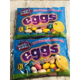 Gum Bubble(2) Egg Shaped Bubble Gum, Candy Easter Basket Stuffer:4.5oz-