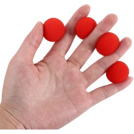 Jowxsx 10 Pcs 4.5cm Red Sponge Balls Finger Sponge Ball Magic Sponge Ball Close-Up Magic Props Sponge Classical Comedy Trick Props Magic Kits and Accessories