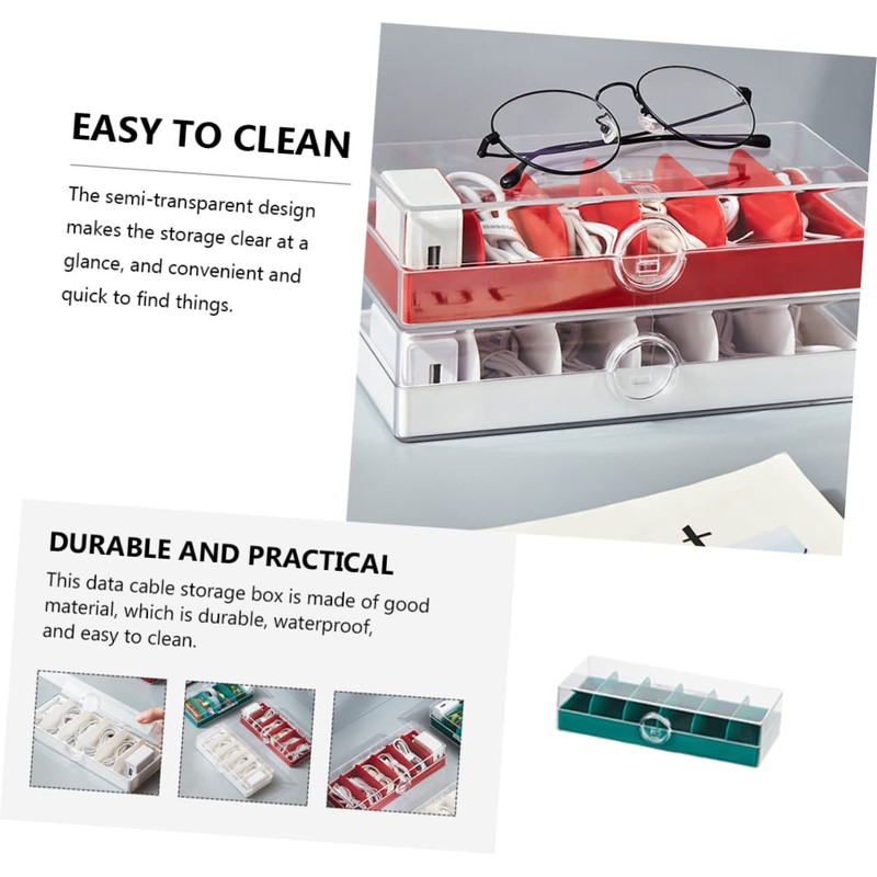 Operitacx Household Cable Management Box Multi Compartment Organizer for Power