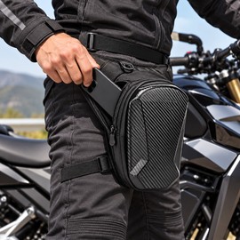 Motorcycle Leg Bag for Men & Women, Water-Resistant EVA Thigh Waist Pack, Portable Rider Storage Pouch for Biking, Travel & Outdoor Adventures