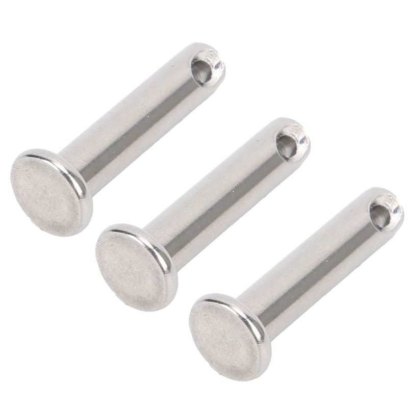 50Pcs Round Clevis Pins Flat Head 304 Stainless Steel Locating