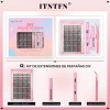 Kit De Extensiones De Pestañas Diy Naturales 8-18mm Itntfn