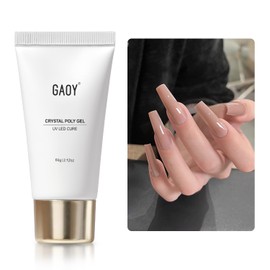 GAOY Crystal Poly Gel, 60g Nail Extension Enhancement Builder Gel, for Beginner & Professional Nail Art Salon DIY at Home, Nude Brown 02