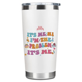 Kihraw Gifts for TS Fans Music Lovers Tumbler Birthday gifts for Singer Fans 20 Oz Stainless Steel Tumbler Travel Tumbler Coffee Cup - It's Me Hi I'm the Problem