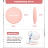 Wobsion Compact Travel Mirror - 1x/10x Magnification, Handheld 2-Sided, Perfect