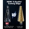 EZARC Step Drill Bit for Metal, M35 Cobalt Unibit Step