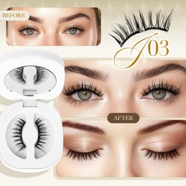 LASHVIEW Upgrade Soft Magnetic Eyelashes Natural Look,Reusable Magnetic Eyelashes with Applicator, No Glue Needed Magnetic Lashes Kit, Easy to Wear and Remove CT02-UK