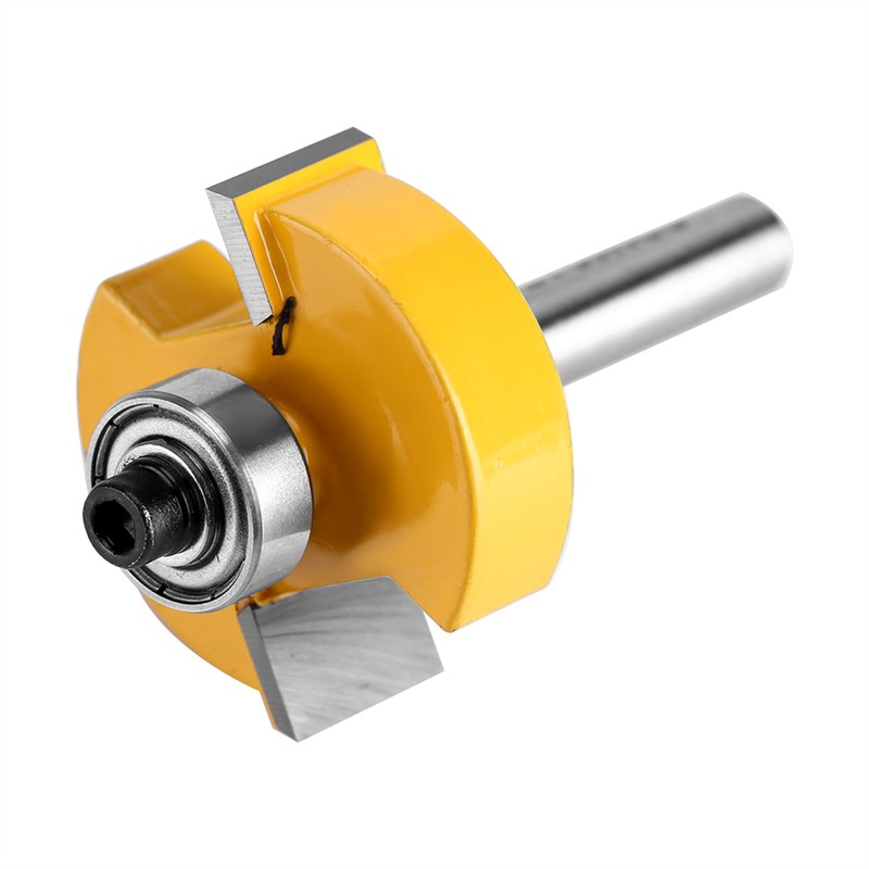 1/2"H - 1/4" Shank Rabbet Router Bit with 7 Bearings