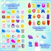 130Pcs Mochi Squishy Toys, Kawaii Squishies Fidget Stress Relief Toy