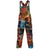 Gheri Womens Tie Dye Ripped Patchwork Multicolor Overalls Cotton Dungarees