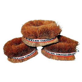 Black Lion Set of 3 Black Lion Tawashi Vegetable Cleaning Scrubbing Brush, Made in Japan