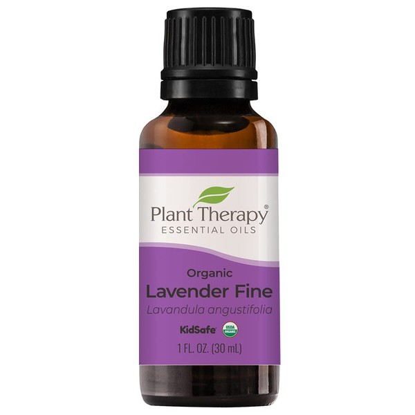 Plant Therapy Organic Lavender Fine 30 mL (1 oz) 100% Pure USDA Certified, Undiluted, Therapeutic Grade