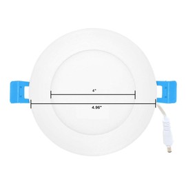 Euri Lighting DLC4S-2000e Ultra-Slim Dimmable 4" Circlular Downlight, 9W (60W Equal), 600lm, 3000K (Soft White), IC Rated, No Housing Required, E-Star & ETL Listed