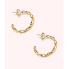 day.berlin Creole Earrings Pink 18 K Gold-Plated Women's Earrings Twisted