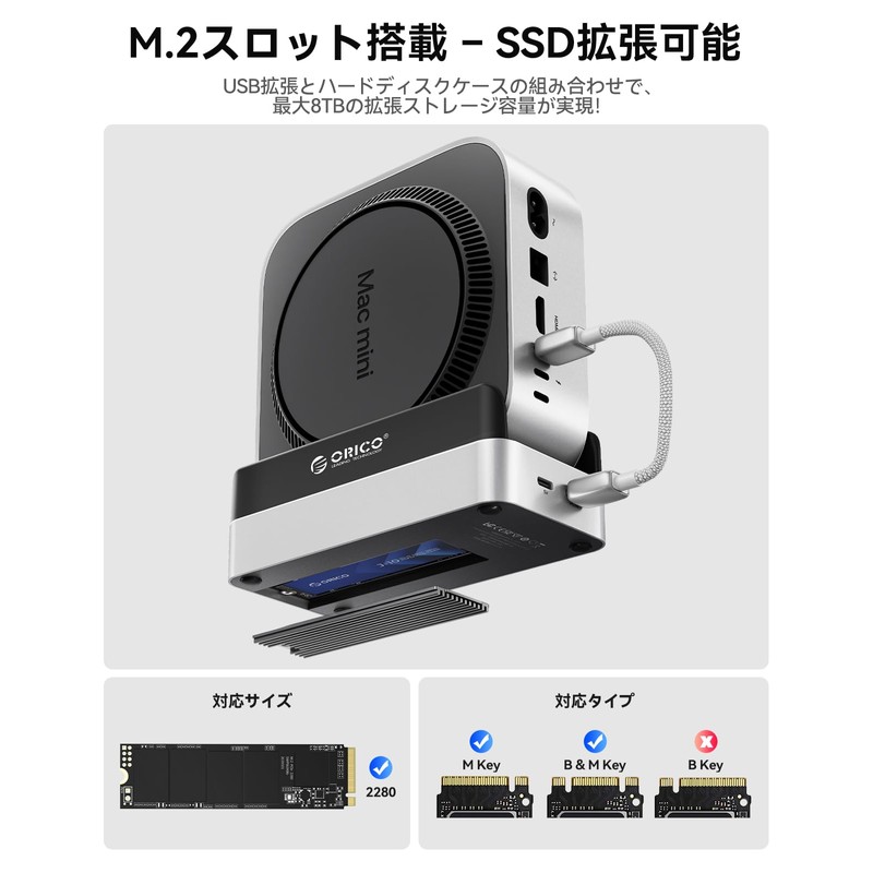 ORICO MiniDock Mac mini M4 Dedicated Stand & Dock |