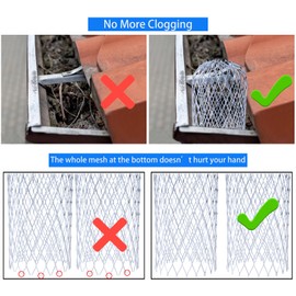 Gutter Guards 3 Inch Expandable Aluminum Filter Screen Gutter Guards Prevent Clogging Leaves and Dirt 4 Pack TXZWJZ