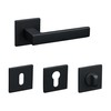 Gavroche Black Door Handles Door Hardware Set for Doors Thin