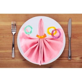 Spring Napkin Rings Set of 12, Color Napkin Holders, Epoxy Resin Napkin Rings Bulk for Party Decoration, Dinning Table, Everyday, Family Gatherings - A Great Tabletop Décor - Pastel Light