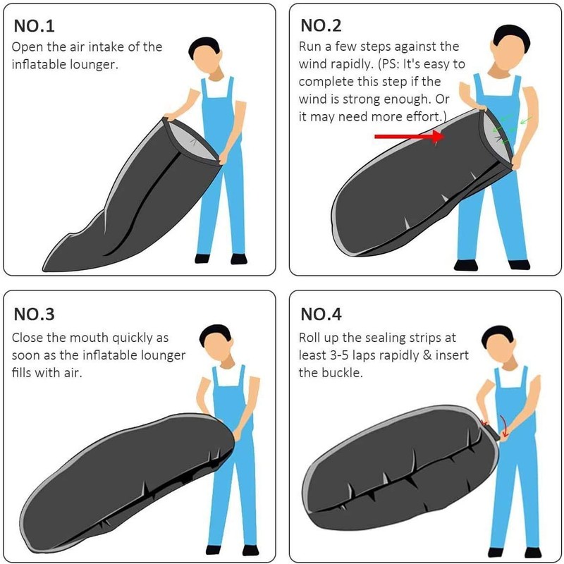 Beiruoyu - Tumbona Inflable para sofá, Cama, Saco de Dormir