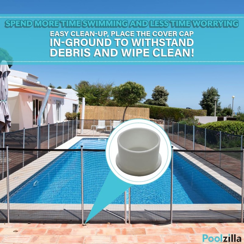 Poolzilla 50 Pack White Pool Safety Fence Hole Cover |