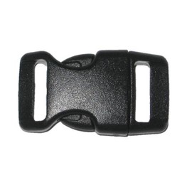 5/8" Contoured Side Release Buckles for Paracord Bracelets Multiple Color and Quantity (Black, 25 Pack)