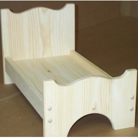 HAND MADE wooden doll bed good for american doll 19" on the inside pine wood HAND MADE